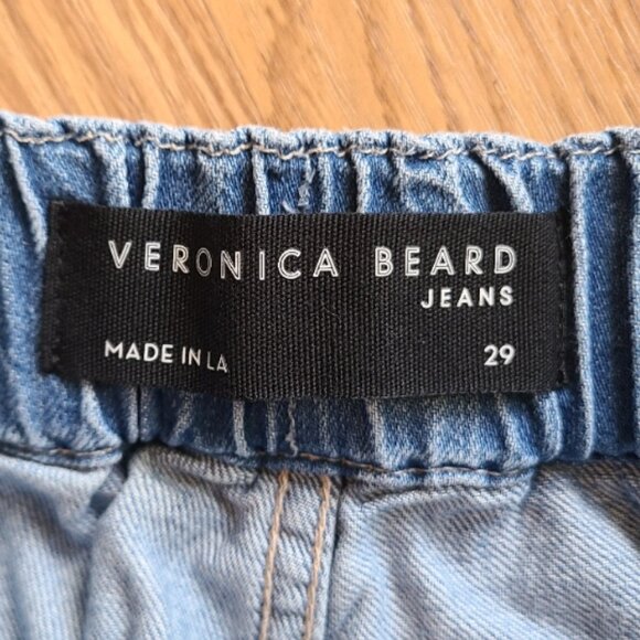 VERONICA BEARD ARYA STRAIGHT HIGH RISE CROP CARGO PANTS UTILITY ELASTIC WAIST 29 - Picture 6 of 8